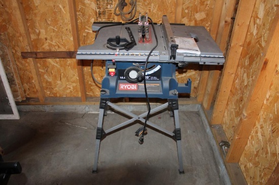 RYOBI 10" TABLE SAW ON STAND