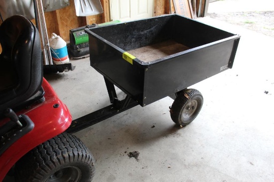 28" X 38" 10 CUBIC FT 2-WHEEL LAWN CART, PULL TYPE
