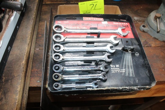 7 PC CRAFTSMAN RACHETING WRENCH SET, RACHETING WRENCH SET