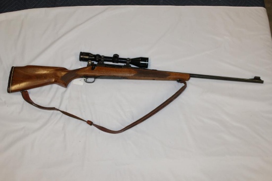 Winchester Model 70, 338 Win Magnum, Bolt Action, Leather Sling, Tasco 3x-9x44 Scope,