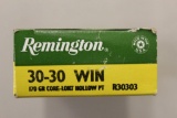 Remington 3030 Win 170gr, Approx 20ct