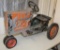 MASSEY FERGUSON PEDAL TRACTOR, NEEDS RESTORATION, SEAT HAS A CRACK IN IT,