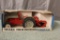 1/16 FORD 8N TRACTOR WITH DEARBORN 2 BOTTOM PLOW, TOY NEEDS CLEANING, BOX HAS WEAR
