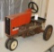 ALLIS-CHALMERS 7080 MAROON BELLY PEDAL TRACTOR, ORIGINAL, HAS BEEN PLAYED WITH, REAR HITCH NEEDS
