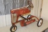 POWER-TRAC CHAIN DRIVE PEDAL TRACTOR, 3 WHEEL, NEEDS RESTORATION