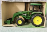 1/16 JOHN DEERE 50 SERIES TRACTOR WITH LOADER, BOX AND TOY NEED CLEANING