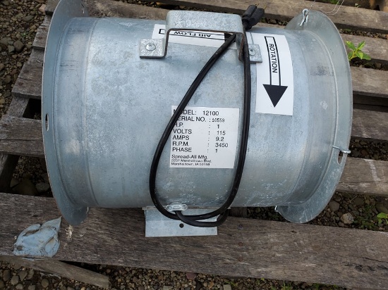 Spread All 12" 1HP 1PH 115 Volt Axial Fan