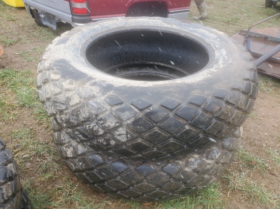 1 Pair 13.6 X 28 Turf Tires & Tubes