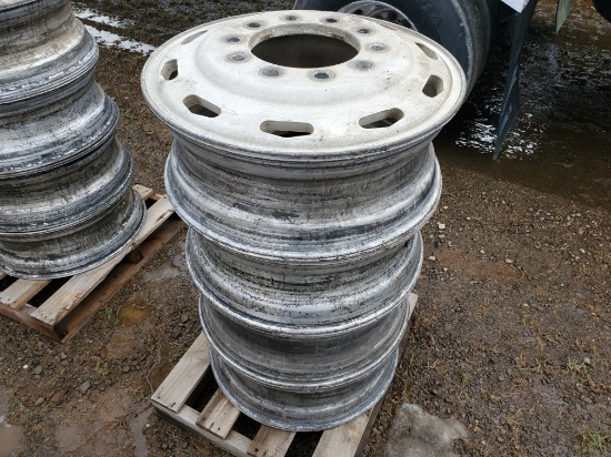 Pallet Of (4) Aluminum 24.5" Hub Pilot Wheels