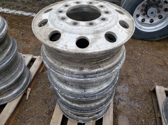 Pallet Of (4) 24.5" Aluminum Hub Pilot Wheels