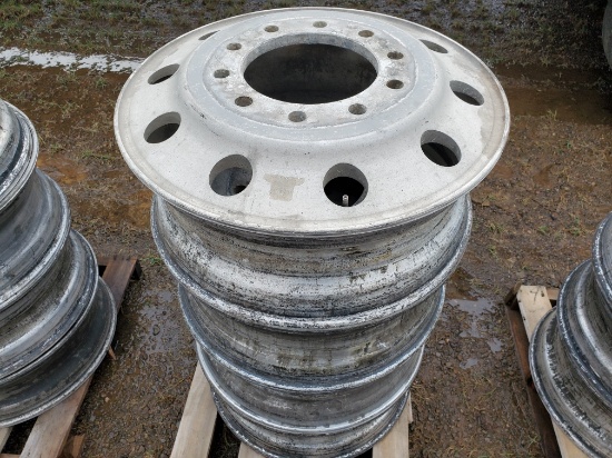 Pallet Of (4) Aluminum 24.5" Hub Pilot Wheels