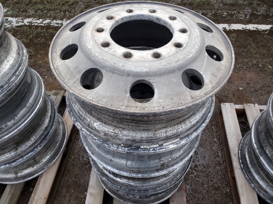 Pallet Of (4) Aluminum 24.5" Hub Pilot Wheels