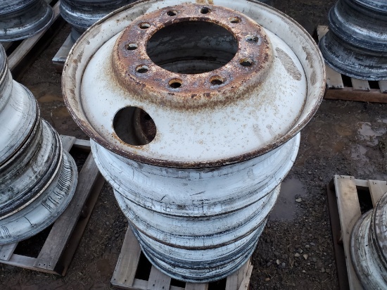 Pallet Of (4) Steel 24.5" Hub Pilot Wheels