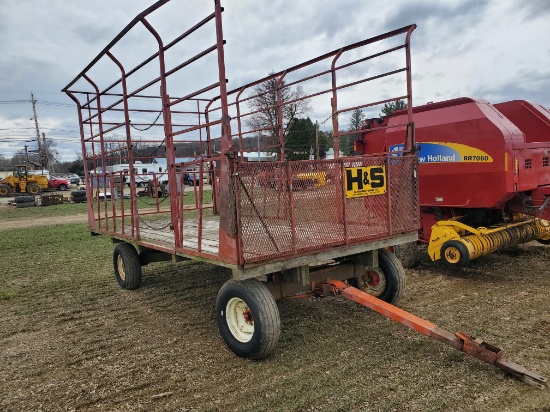 H&S  8X16 Bale Throw Rack with 8 Ton Running Gear