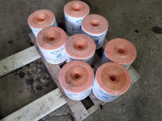 Skid Of 8 Rolls Of 20,000 Feet Of Round Baler Twine