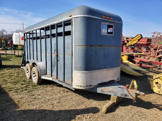 1996 Moritz 16' Tandem Axle Livestock  Trailer