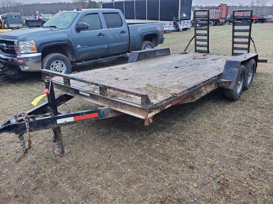 Shur-Trak 18' Bumper Hitch Trailer With Fold Up Ramps