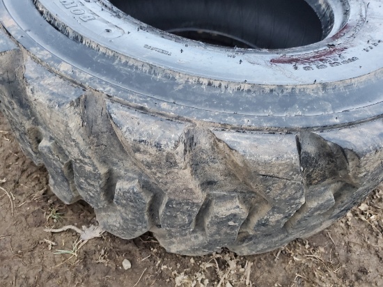 (1) 12-16.5 Skid Steer Tire Approx 70% Tread