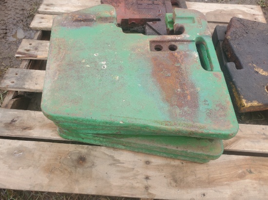 (5) JD 100 lb Front Tractor Weights