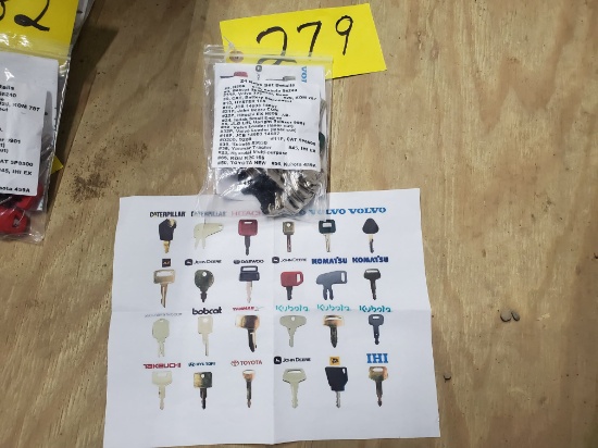 Set Of 24 Construction & Agricultural Keys
