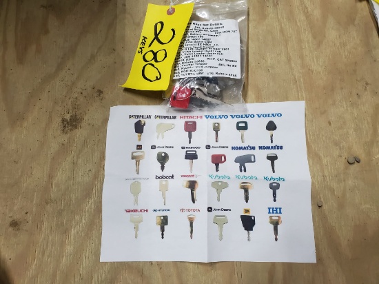 Set Of 24 Construction & Agricultural Keys