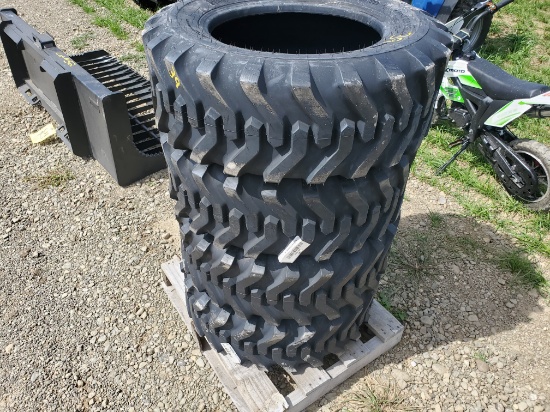 (4) New Camso 10-16.5 10 Ply Skid Steer Tires