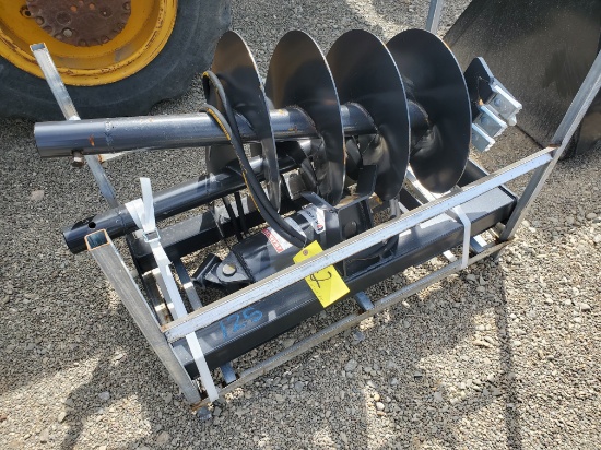 New JCT Skid Steer Post Hole Auger With 12" & 18" Augers