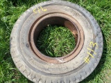 Qty Of 1  10.00-20 Tire On Split Rim