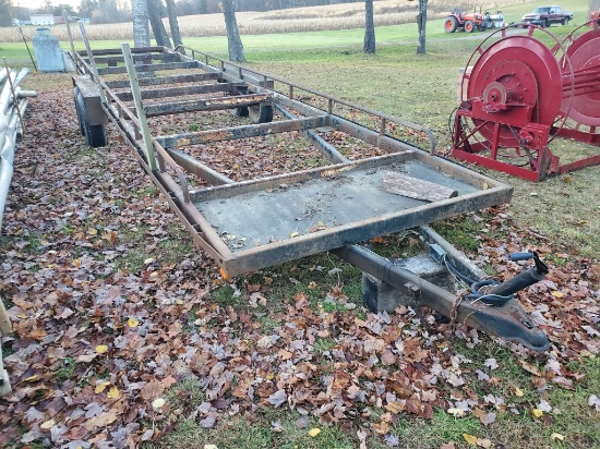 1977 Custom Made 6-1/2' X 30 Tandem Axle Irrigation Pipe Trailer