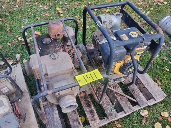 Pallet Of (2) Trash Pumps, Engines Run (Pumps Need Repair)