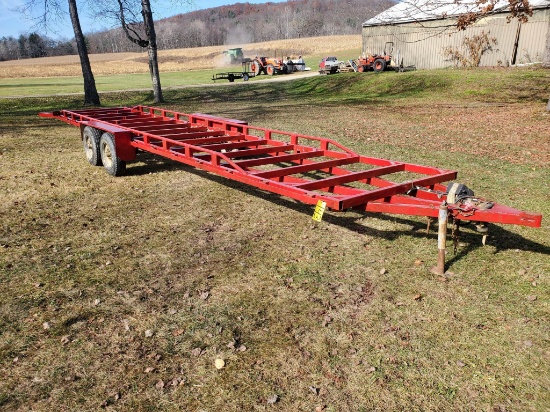 1978 Custom Made 6-1/2' X 30' Tandem Axle Irrigation Pipe Trailer