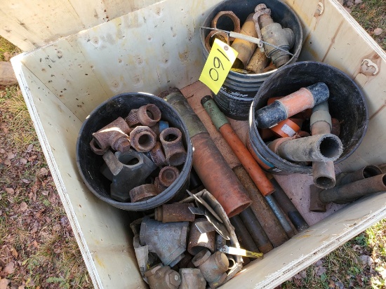 Assorted Brass And Steel Check Valves, Socket Fuse Collars, Etc.