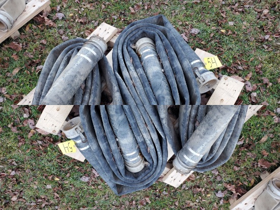 Qty (2) Rolls 4" X 25' Firehose With Camlock Couplers