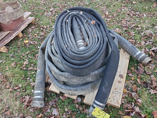 Qty (3) 4" X 50' Firehose With Camlock Couplers