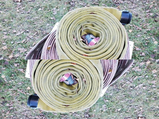 Qty (4) Rolls 4" X 50' Firehose With Threaded Couplers