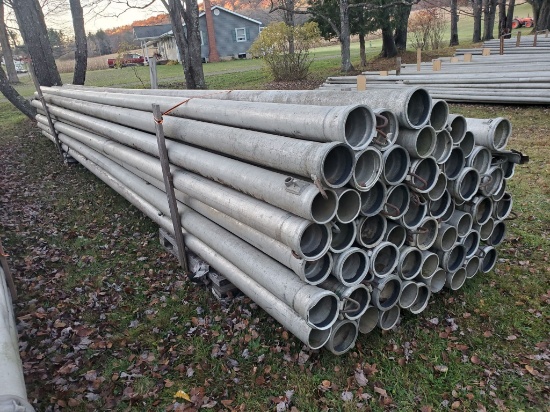 Qty (60) Lengths 6" X 30' Irrigation Pipe With Tico Couplers