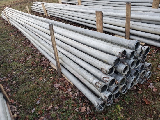 Qty (33) Lengths 4" X 30' Irrigation Pipe With Tico Couplers