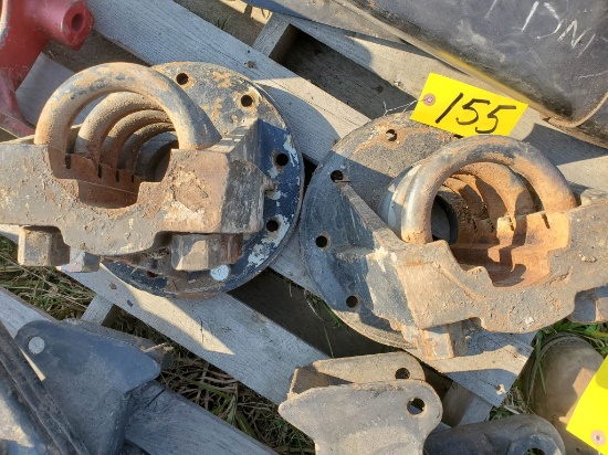 Pair 9 Bolt 3-9/16" Axle Dual Hubs