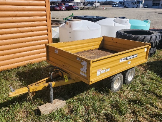 Taylor Way 50" X 70" Tandem Axle Hydraulic Dump Wagon, NO TITLE