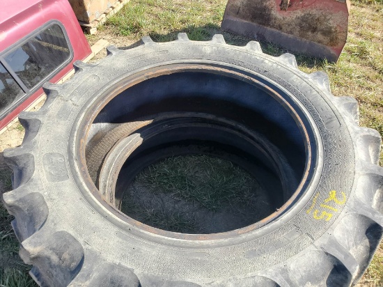(2) American Farmer 18.4 X 38 Rear Tractor Tires, 70% Tread