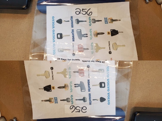 Set Of 24 Construction Equipment Keys