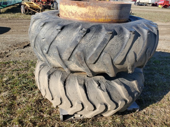 Pair Of 20.8 X 38 Clamp On Duals With Hardware