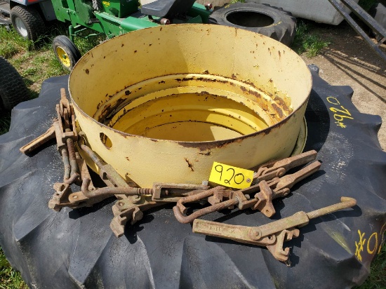 Pair Of 18.4 X 34 T-Rail Duals With 8 Over Center Hardware, 20% Tread