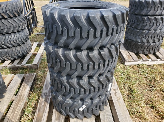 (4) New 12-16.5  12 Ply Camso SKS332 Skid Steer Tires