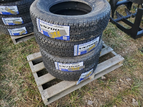(4) New ST205/75R15 Load Range D Trailer Tires