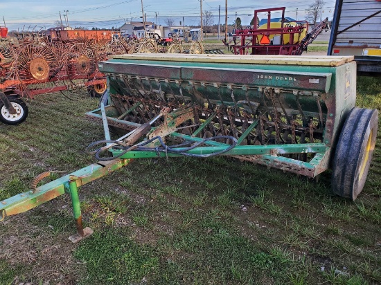 John Deere 8300  18 Hole Grain Drill With Grass Seed
