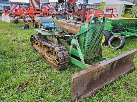 John Deere 420-C Crawler With Model 62 Front 7' Blade, Winch, Runs, Drives