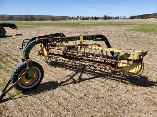 John Deere 660 Hay Rake With Front Dolly Wheel
