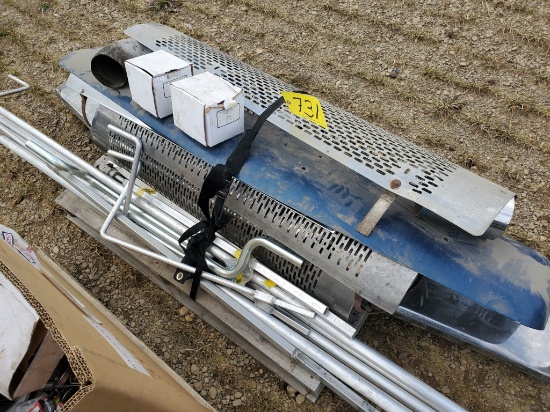 Pallet Of Miscellaneous Exhaust Shields And Conestoga Trailer Parts