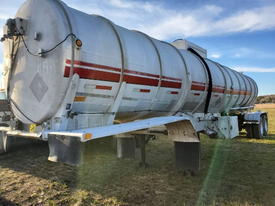 1985 Entyre Aluminum Center Unload 8000 Gallon Trailer Non Code